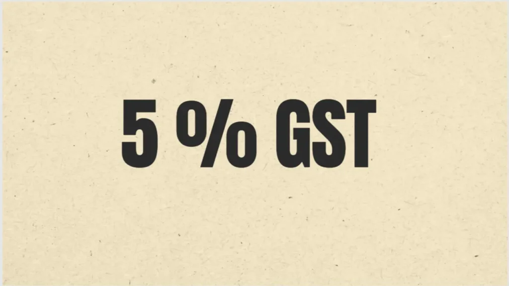 5% GST Slab in India
