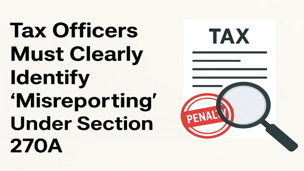 Mis Reporting Under Section 270A